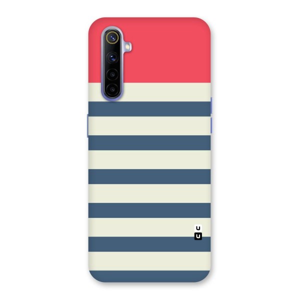 Solid Orange And Stripes Back Case for Realme 6i