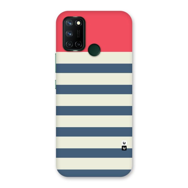 Solid Orange And Stripes Back Case for Realme 7i