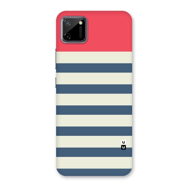 Solid Orange And Stripes Back Case for Realme C11