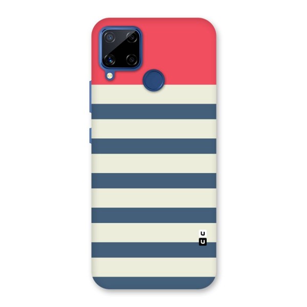 Solid Orange And Stripes Back Case for Realme C12