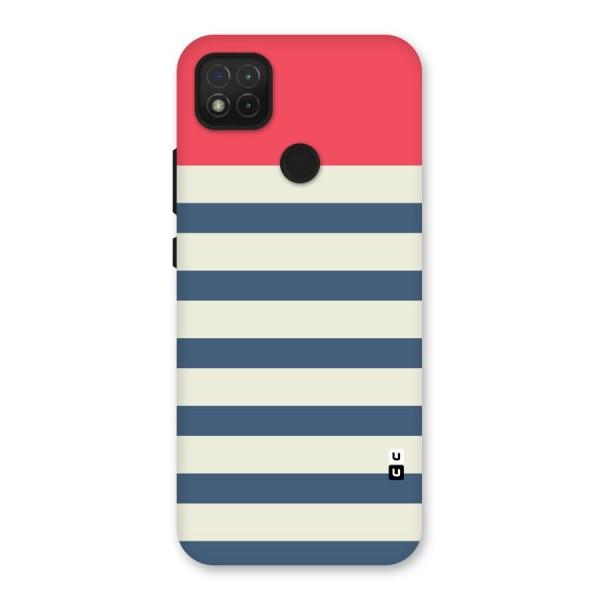 Solid Orange And Stripes Back Case for Redmi 9C