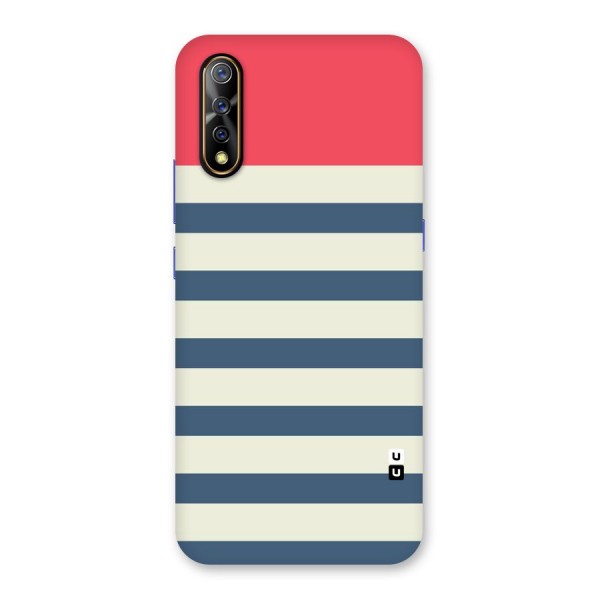 Solid Orange And Stripes Back Case for Vivo S1