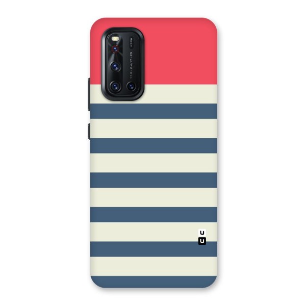 Solid Orange And Stripes Back Case for Vivo V19