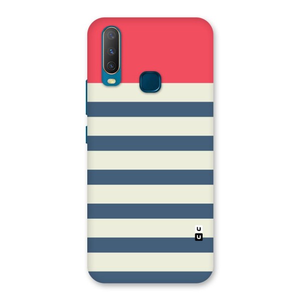 Solid Orange And Stripes Back Case for Vivo Y12