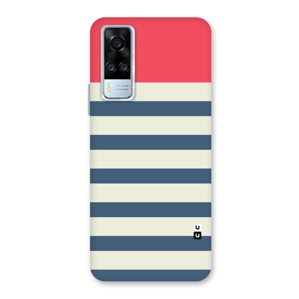 Solid Orange And Stripes Back Case for Vivo Y51A