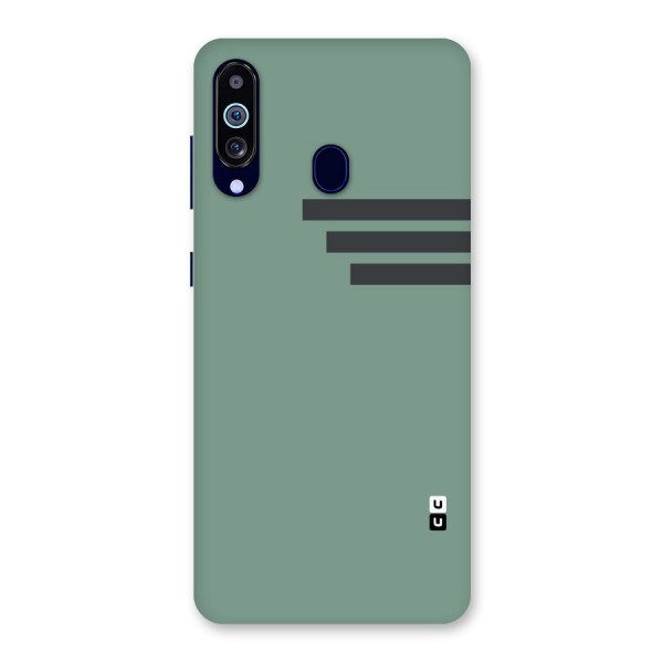 Solid Sports Stripe Back Case for Galaxy A60