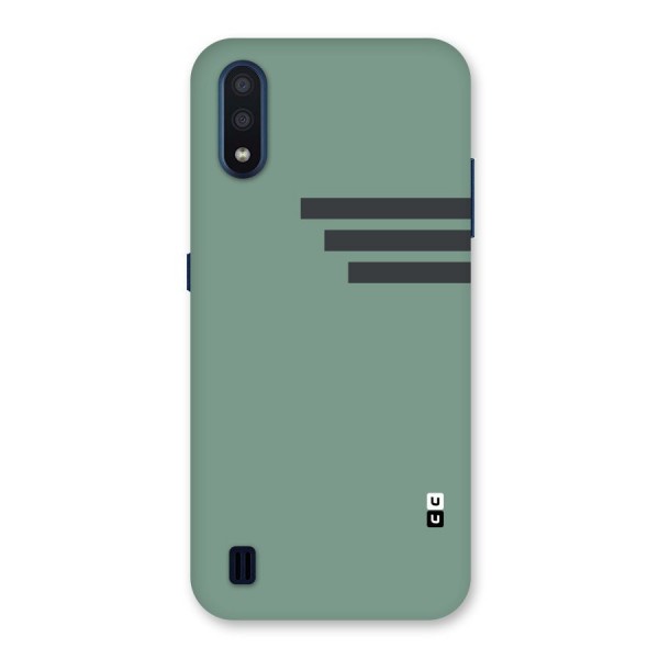 Solid Sports Stripe Back Case for Galaxy M01