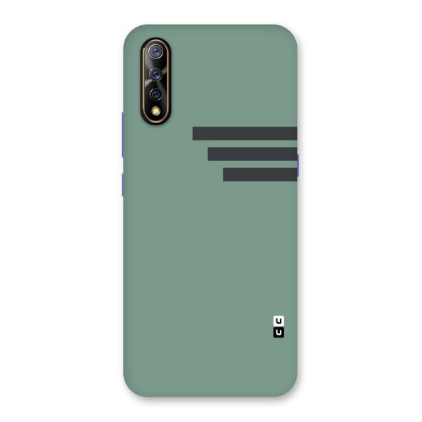 Solid Sports Stripe Back Case for Vivo S1