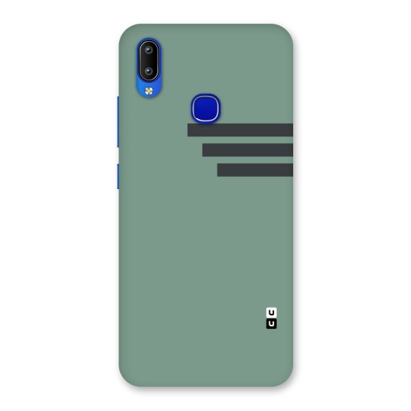 Solid Sports Stripe Back Case for Vivo Y91