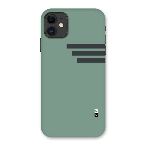 Solid Sports Stripe Back Case for iPhone 11