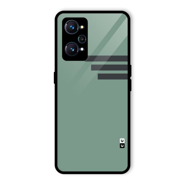 Solid Sports Stripe Glass Back Case for Realme GT Neo2