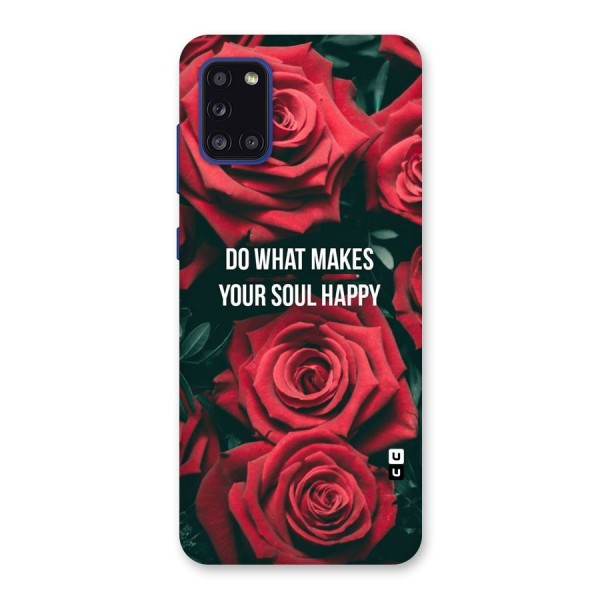 Soul Happy Back Case for Galaxy A31