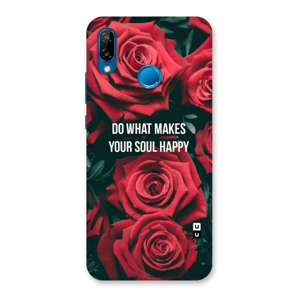 Soul Happy Back Case for Huawei P20 Lite