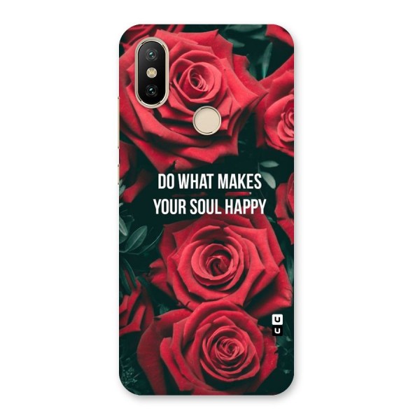 Soul Happy Back Case for Mi A2