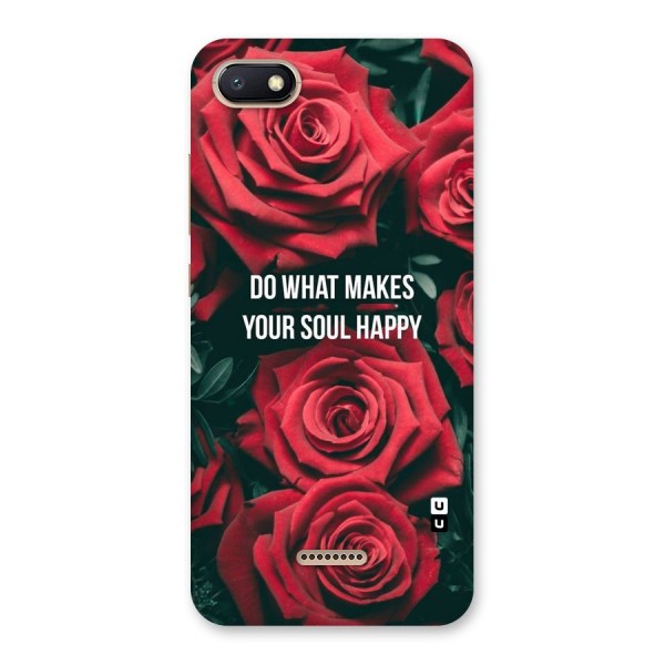 Soul Happy Back Case for Redmi 6A