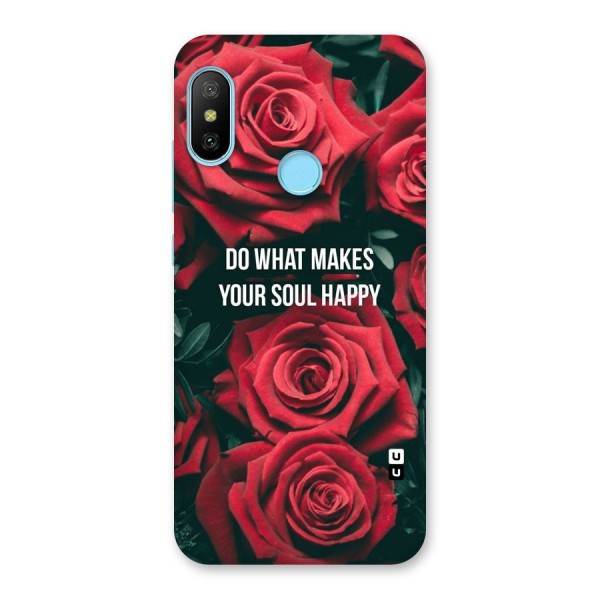 Soul Happy Back Case for Redmi 6 Pro