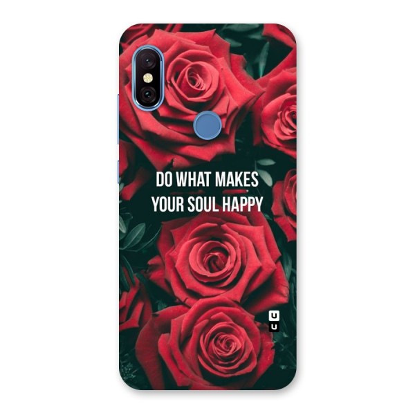 Soul Happy Back Case for Redmi Note 6 Pro