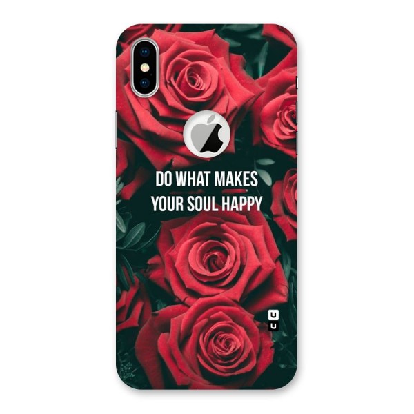 Soul Happy Back Case for iPhone XS Logo Cut