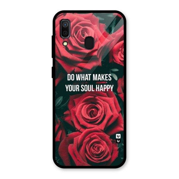 Soul Happy Glass Back Case for Galaxy A30