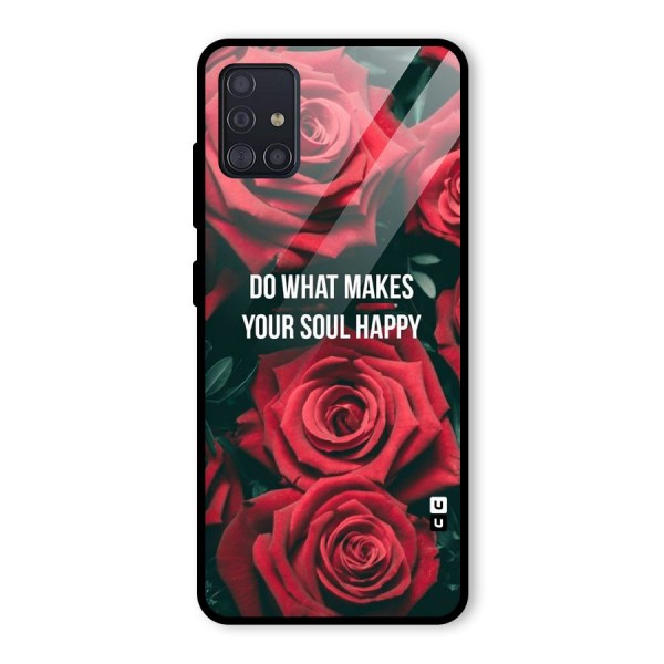 Soul Happy Glass Back Case for Galaxy A51