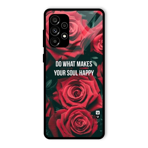 Soul Happy Glass Back Case for Galaxy A73 5G