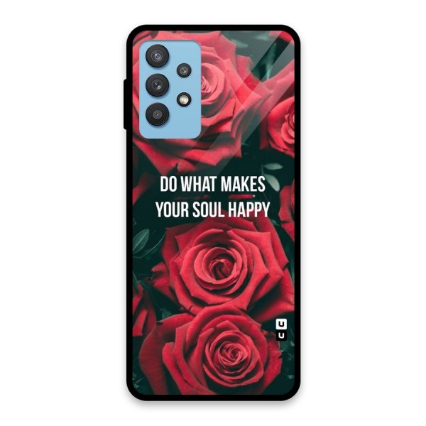 Soul Happy Glass Back Case for Galaxy M32 5G