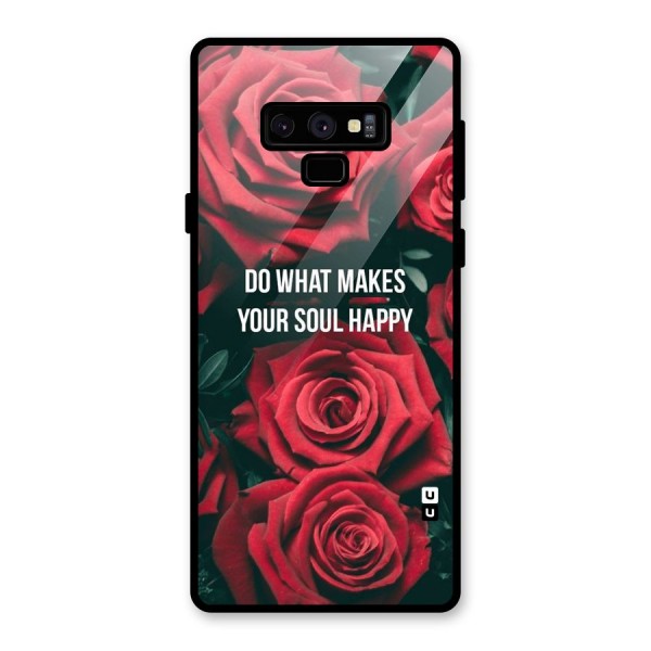 Soul Happy Glass Back Case for Galaxy Note 9