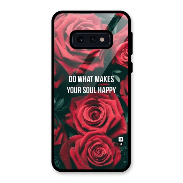 Soul Happy Glass Back Case for Galaxy S10e