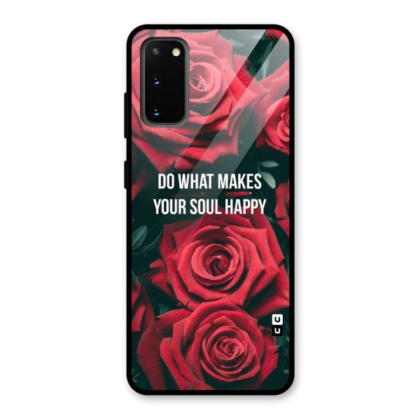 Soul Happy Glass Back Case for Galaxy S20