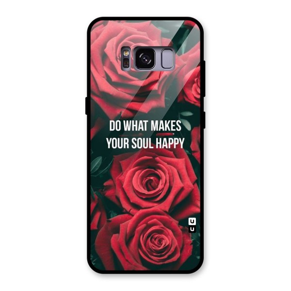 Soul Happy Glass Back Case for Galaxy S8