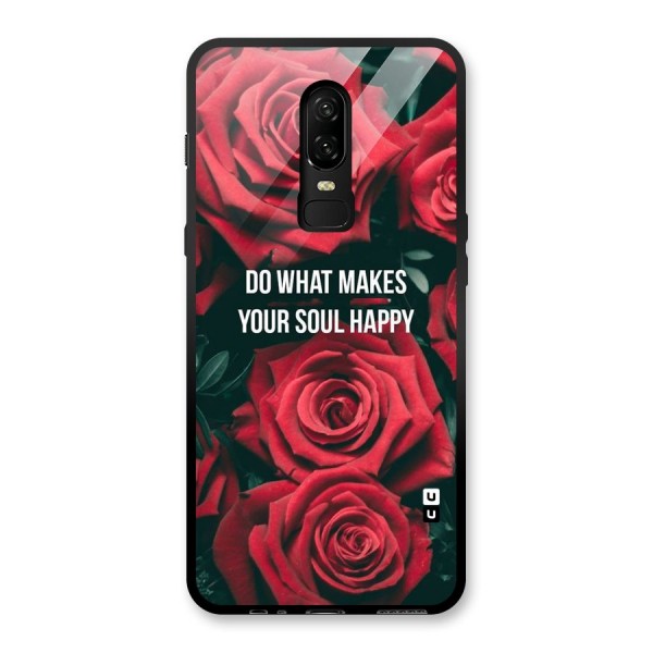 Soul Happy Glass Back Case for OnePlus 6