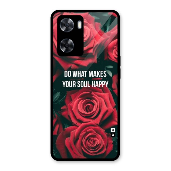 Soul Happy Glass Back Case for Oppo A57 2022