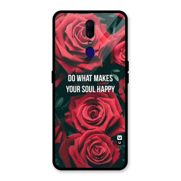 Soul Happy Glass Back Case for Oppo F11