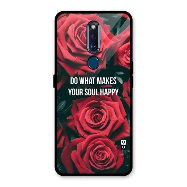 Soul Happy Glass Back Case for Oppo F11 Pro