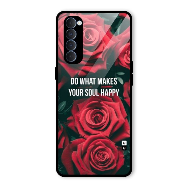 Soul Happy Glass Back Case for Oppo Reno4 Pro