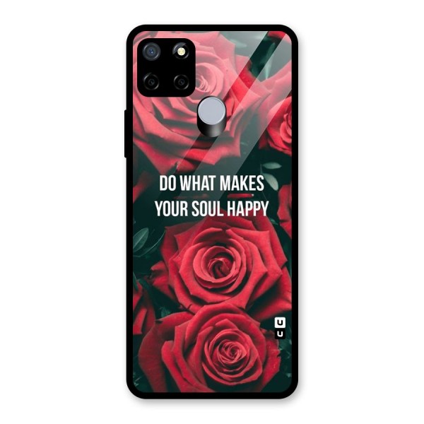 Soul Happy Glass Back Case for Realme C12