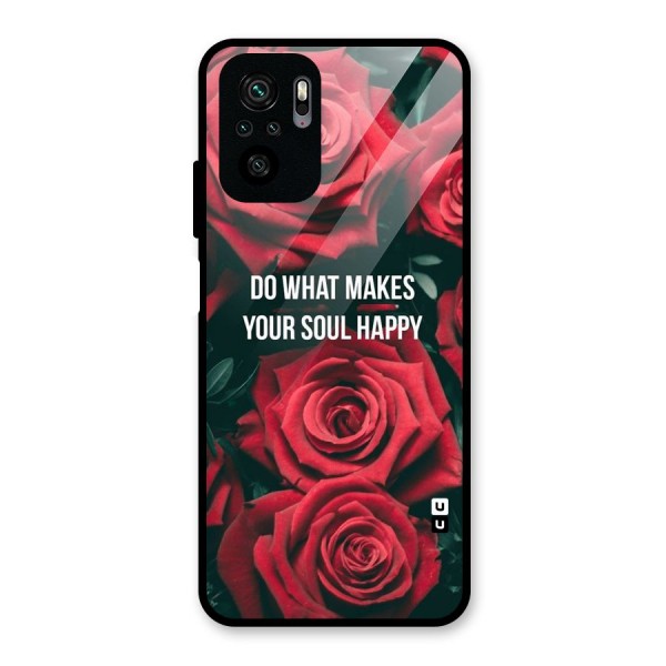 Soul Happy Glass Back Case for Redmi Note 10