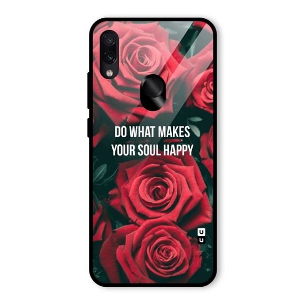 Soul Happy Glass Back Case for Redmi Note 7