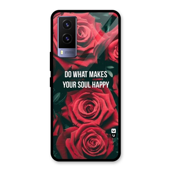 Soul Happy Glass Back Case for Vivo V21e 5G