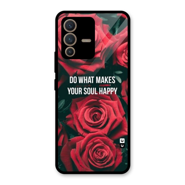 Soul Happy Glass Back Case for Vivo V23 5G