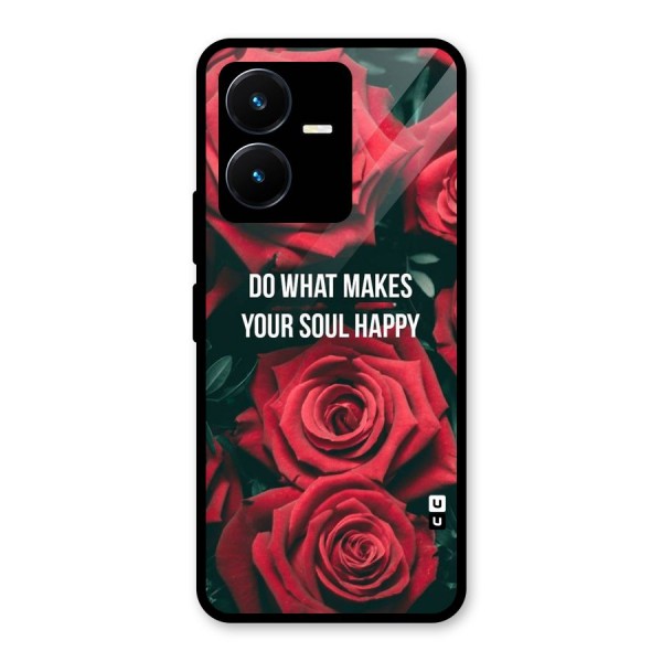 Soul Happy Glass Back Case for Vivo Y22