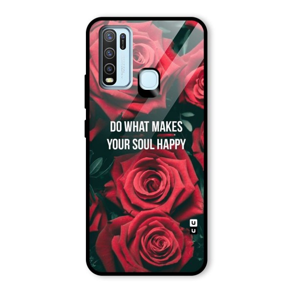 Soul Happy Glass Back Case for Vivo Y30