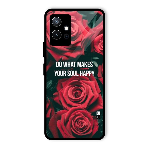 Soul Happy Glass Back Case for Vivo iQOO Z6