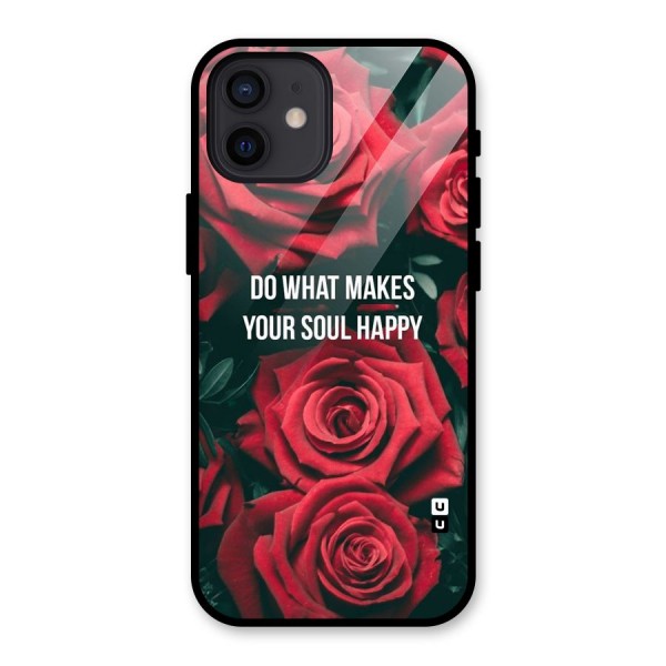 Soul Happy Glass Back Case for iPhone 12