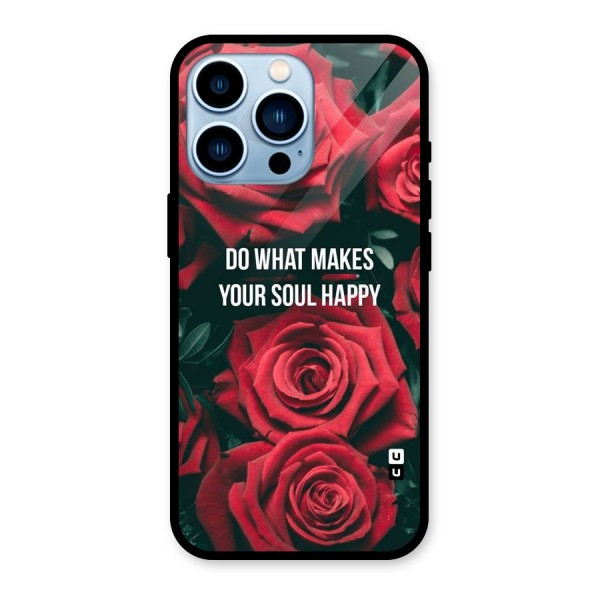 Soul Happy Glass Back Case for iPhone 13 Pro