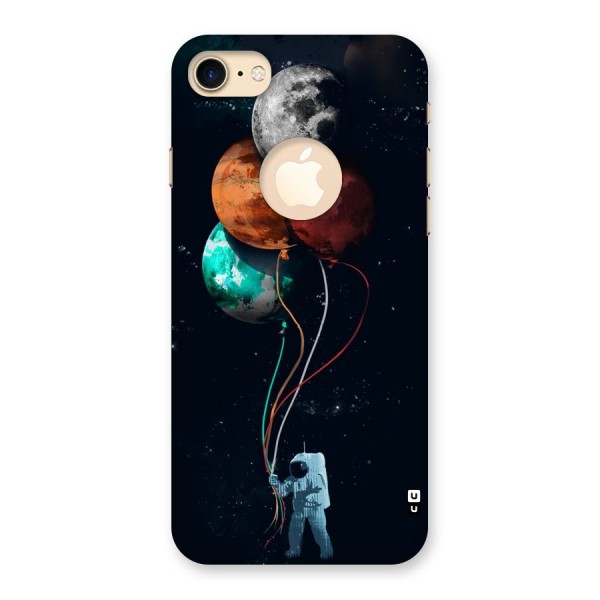 Space Balloons Back Case for iPhone 8 Logo Cut