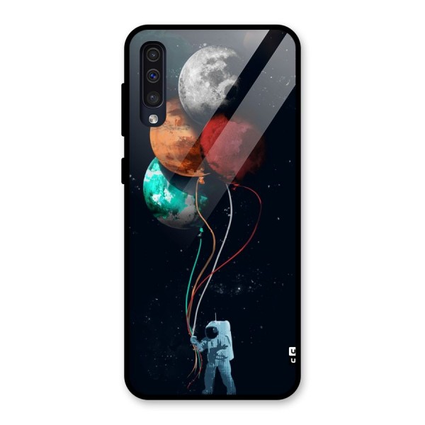 Space Balloons Glass Back Case for Galaxy A50s