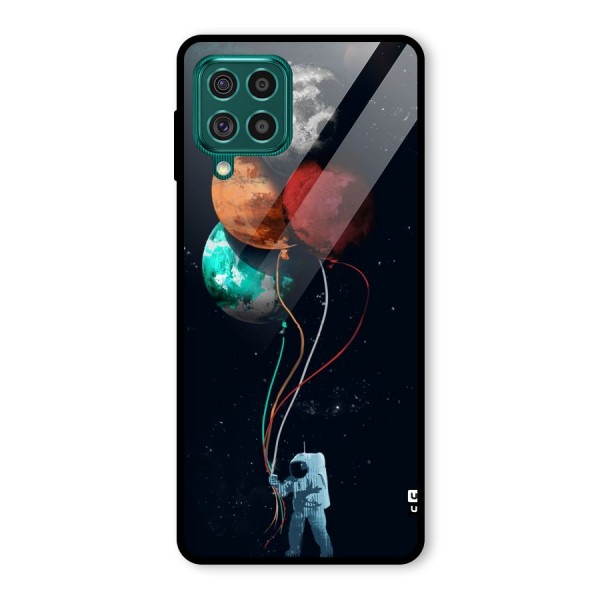 Space Balloons Glass Back Case for Galaxy F62