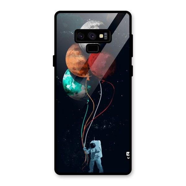 Space Balloons Glass Back Case for Galaxy Note 9