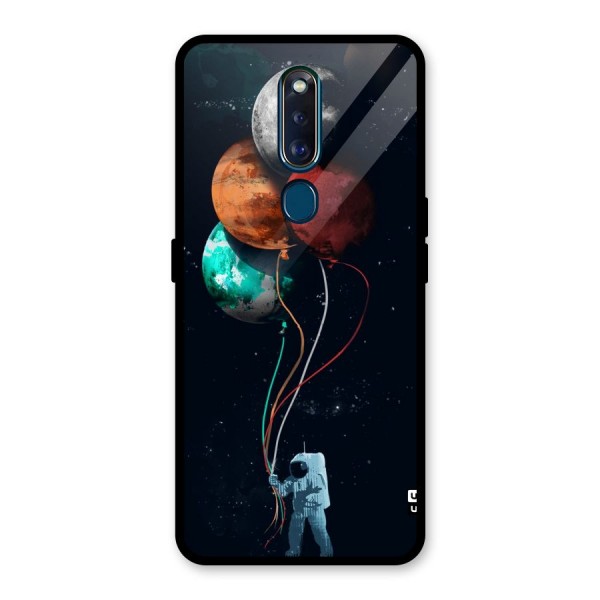 Space Balloons Glass Back Case for Oppo F11 Pro